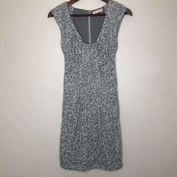 Rebecca Taylor Knit Muted Leopard Print Dress - Picture 9 of 10